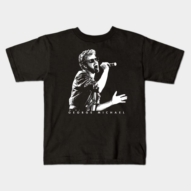 George Michael - Live Kids T-Shirt by TheMarineBiologist